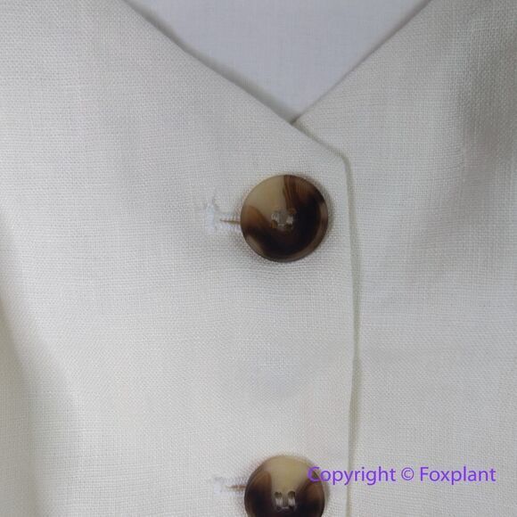 New! City Chic Refinity Dress 100% Linen‎ Button Up in off white, size L - Picture 7 of 16